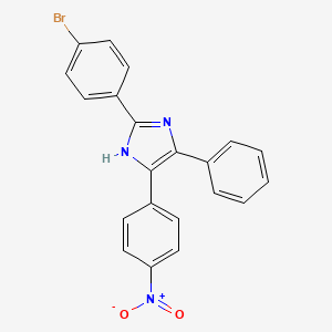 molecular formula C21H14BrN3O2 B4921666 2-(4-bromophenyl)-5-(4-nitrophenyl)-4-phenyl-1H-imidazole 