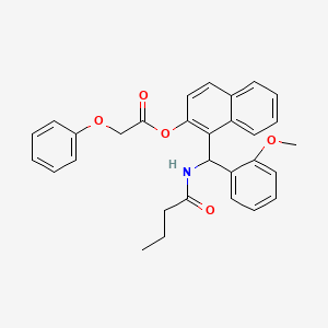 molecular formula C30H29NO5 B4921673 1-[(butyrylamino)(2-methoxyphenyl)methyl]-2-naphthyl phenoxyacetate 