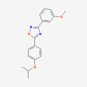 molecular formula C18H18N2O3 B4921680 5-(4-isopropoxyphenyl)-3-(3-methoxyphenyl)-1,2,4-oxadiazole 