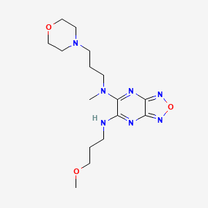 molecular formula C16H27N7O3 B4921687 N'-(3-methoxypropyl)-N-methyl-N-[3-(4-morpholinyl)propyl][1,2,5]oxadiazolo[3,4-b]pyrazine-5,6-diamine 