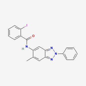 molecular formula C20H15IN4O B4921690 2-iodo-N-(6-methyl-2-phenyl-2H-1,2,3-benzotriazol-5-yl)benzamide 