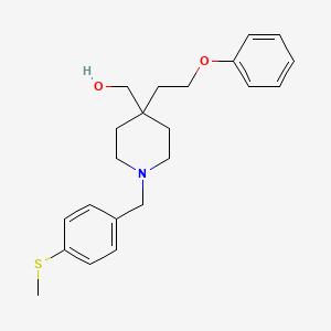 molecular formula C22H29NO2S B4921696 [1-[4-(methylthio)benzyl]-4-(2-phenoxyethyl)-4-piperidinyl]methanol 