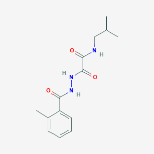molecular formula C14H19N3O3 B4921719 N-isobutyl-2-[2-(2-methylbenzoyl)hydrazino]-2-oxoacetamide 