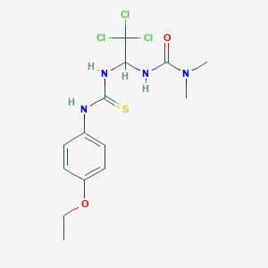 molecular formula C14H19Cl3N4O2S B4921761 N,N-dimethyl-N'-[2,2,2-trichloro-1-({[(4-ethoxyphenyl)amino]carbonothioyl}amino)ethyl]urea 