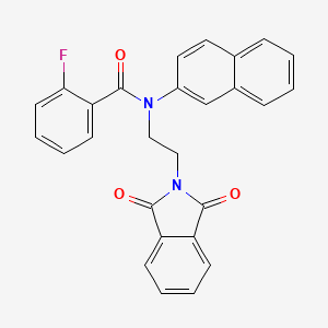 N-[2-(1,3-dioxo-1,3-dihydro-2H-isoindol-2-yl)ethyl]-2-fluoro-N-2-naphthylbenzamide