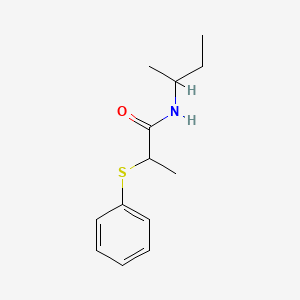 molecular formula C13H19NOS B4921779 N-(sec-butyl)-2-(phenylthio)propanamide 