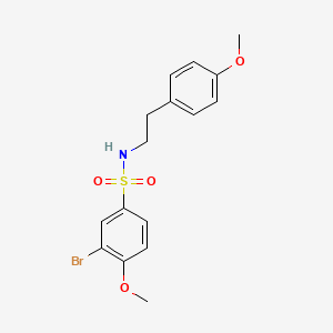 3-bromo-4-methoxy-N-[2-(4-methoxyphenyl)ethyl]benzenesulfonamide