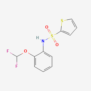 molecular formula C11H9F2NO3S2 B4921821 N-[2-(difluoromethoxy)phenyl]-2-thiophenesulfonamide 