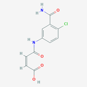molecular formula C11H9ClN2O4 B4921841 4-{[3-(aminocarbonyl)-4-chlorophenyl]amino}-4-oxo-2-butenoic acid 