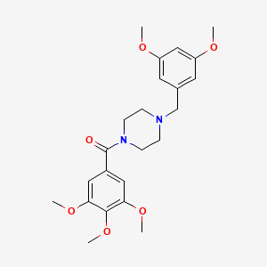 molecular formula C23H30N2O6 B4921847 1-(3,5-dimethoxybenzyl)-4-(3,4,5-trimethoxybenzoyl)piperazine 