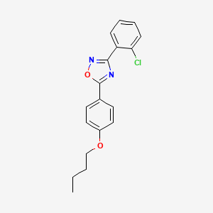 molecular formula C18H17ClN2O2 B4921865 5-(4-butoxyphenyl)-3-(2-chlorophenyl)-1,2,4-oxadiazole 