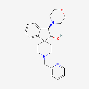 rel-(2R,3R)-3-(4-morpholinyl)-1'-(2-pyridinylmethyl)-2,3-dihydrospiro[indene-1,4'-piperidin]-2-ol bis(trifluoroacetate) (salt)