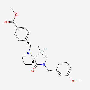 molecular formula C25H28N2O4 B4921940 methyl 4-[(3aS*,5S*,9aS*)-2-(3-methoxybenzyl)-1-oxooctahydro-7H-pyrrolo[3,4-g]pyrrolizin-5-yl]benzoate 