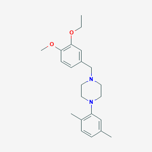 molecular formula C22H30N2O2 B4921957 1-(2,5-dimethylphenyl)-4-(3-ethoxy-4-methoxybenzyl)piperazine 