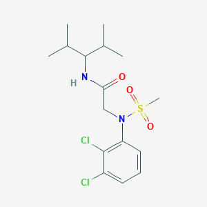 molecular formula C16H24Cl2N2O3S B4921965 N~2~-(2,3-dichlorophenyl)-N~1~-(1-isopropyl-2-methylpropyl)-N~2~-(methylsulfonyl)glycinamide 