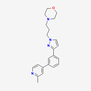 molecular formula C22H26N4O B4921978 4-(3-{3-[3-(2-methyl-4-pyridinyl)phenyl]-1H-pyrazol-1-yl}propyl)morpholine 