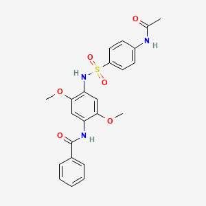 molecular formula C23H23N3O6S B4921998 N-[4-({[4-(acetylamino)phenyl]sulfonyl}amino)-2,5-dimethoxyphenyl]benzamide 