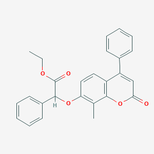 molecular formula C26H22O5 B4922005 ethyl [(8-methyl-2-oxo-4-phenyl-2H-chromen-7-yl)oxy](phenyl)acetate 