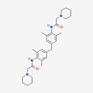 molecular formula C31H44N4O2 B4922013 N,N'-[methylenebis(2,6-dimethyl-4,1-phenylene)]bis[2-(1-piperidinyl)acetamide] 