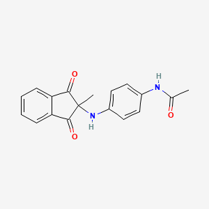 molecular formula C18H16N2O3 B4922064 N-{4-[(2-methyl-1,3-dioxo-2,3-dihydro-1H-inden-2-yl)amino]phenyl}acetamide 