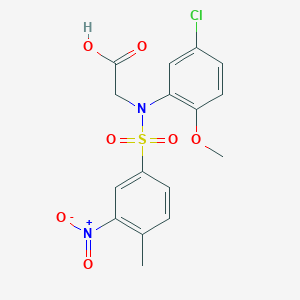 molecular formula C16H15ClN2O7S B4922072 N-(5-chloro-2-methoxyphenyl)-N-[(4-methyl-3-nitrophenyl)sulfonyl]glycine 