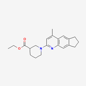 molecular formula C21H26N2O2 B4922084 ethyl 1-(4-methyl-7,8-dihydro-6H-cyclopenta[g]quinolin-2-yl)-3-piperidinecarboxylate 