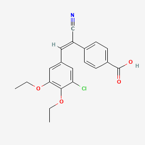 molecular formula C20H18ClNO4 B4922112 4-[2-(3-chloro-4,5-diethoxyphenyl)-1-cyanovinyl]benzoic acid 