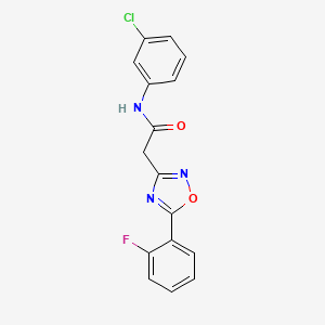molecular formula C16H11ClFN3O2 B4922114 N-(3-chlorophenyl)-2-[5-(2-fluorophenyl)-1,2,4-oxadiazol-3-yl]acetamide 