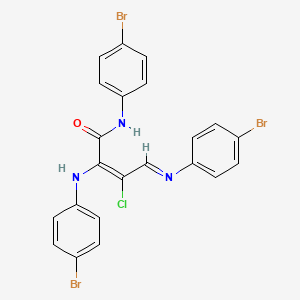 molecular formula C22H15Br3ClN3O B4922126 N-(4-bromophenyl)-2-[(4-bromophenyl)amino]-4-[(4-bromophenyl)imino]-3-chloro-2-butenamide 