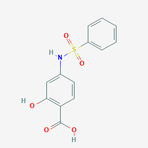 molecular formula C13H11NO5S B492214 4-苯磺酰氨基-2-羟基苯甲酸 CAS No. 59149-18-7