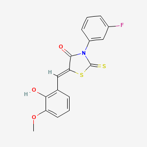 molecular formula C17H12FNO3S2 B4922144 3-(3-fluorophenyl)-5-(2-hydroxy-3-methoxybenzylidene)-2-thioxo-1,3-thiazolidin-4-one 