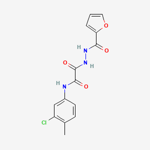 molecular formula C14H12ClN3O4 B4922167 N-(3-chloro-4-methylphenyl)-2-[2-(2-furoyl)hydrazino]-2-oxoacetamide 