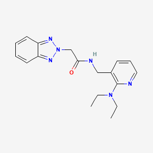 2-(2H-1,2,3-benzotriazol-2-yl)-N-{[2-(diethylamino)-3-pyridinyl]methyl}acetamide