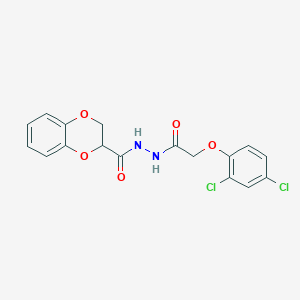 molecular formula C17H14Cl2N2O5 B4922239 N'-[2-(2,4-dichlorophenoxy)acetyl]-2,3-dihydro-1,4-benzodioxine-2-carbohydrazide 