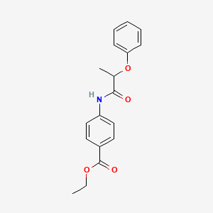 molecular formula C18H19NO4 B4922245 ethyl 4-[(2-phenoxypropanoyl)amino]benzoate 