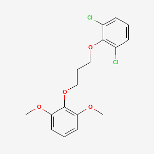 molecular formula C17H18Cl2O4 B4922252 1,3-dichloro-2-[3-(2,6-dimethoxyphenoxy)propoxy]benzene 