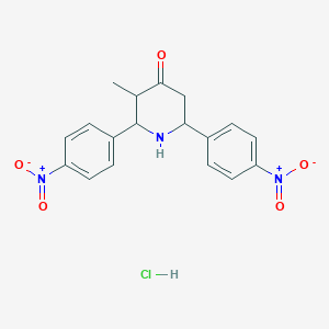 molecular formula C18H18ClN3O5 B4922262 3-methyl-2,6-bis(4-nitrophenyl)-4-piperidinone hydrochloride 