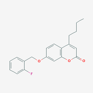 molecular formula C20H19FO3 B4922277 4-butyl-7-[(2-fluorobenzyl)oxy]-2H-chromen-2-one 