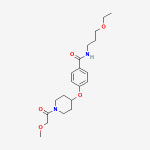 molecular formula C20H30N2O5 B4922286 N-(3-ethoxypropyl)-4-{[1-(methoxyacetyl)-4-piperidinyl]oxy}benzamide 