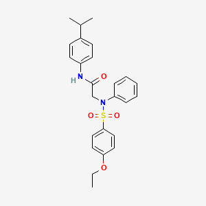 molecular formula C25H28N2O4S B4922292 N~2~-[(4-ethoxyphenyl)sulfonyl]-N~1~-(4-isopropylphenyl)-N~2~-phenylglycinamide 