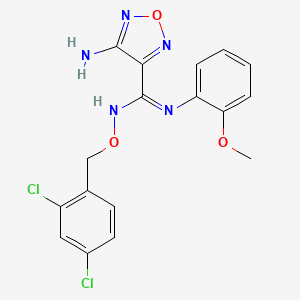 molecular formula C17H15Cl2N5O3 B4922299 4-amino-N'-[(2,4-dichlorobenzyl)oxy]-N-(2-methoxyphenyl)-1,2,5-oxadiazole-3-carboximidamide CAS No. 330838-91-0