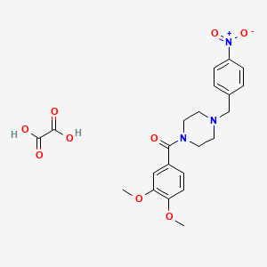 molecular formula C22H25N3O9 B4922319 1-(3,4-dimethoxybenzoyl)-4-(4-nitrobenzyl)piperazine oxalate 