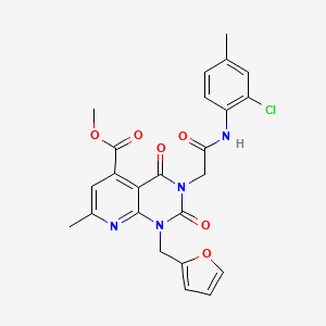 molecular formula C24H21ClN4O6 B4922328 methyl 3-{2-[(2-chloro-4-methylphenyl)amino]-2-oxoethyl}-1-(2-furylmethyl)-7-methyl-2,4-dioxo-1,2,3,4-tetrahydropyrido[2,3-d]pyrimidine-5-carboxylate 
