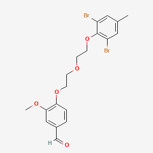 molecular formula C19H20Br2O5 B4922334 4-{2-[2-(2,6-dibromo-4-methylphenoxy)ethoxy]ethoxy}-3-methoxybenzaldehyde 