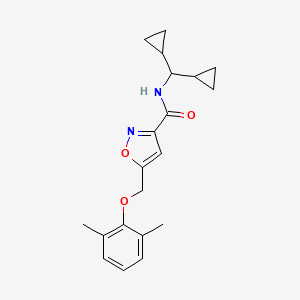molecular formula C20H24N2O3 B4922338 N-(dicyclopropylmethyl)-5-[(2,6-dimethylphenoxy)methyl]-3-isoxazolecarboxamide 