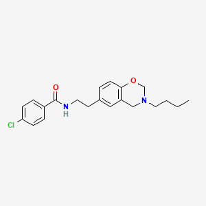 molecular formula C21H25ClN2O2 B4922345 N-[2-(3-butyl-3,4-dihydro-2H-1,3-benzoxazin-6-yl)ethyl]-4-chlorobenzamide 