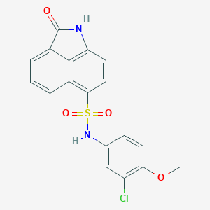 molecular formula C18H13ClN2O4S B492236 N-(3-chloro-4-methoxyphenyl)-2-oxo-1,2-dihydrobenzo[cd]indole-6-sulfonamide CAS No. 794552-94-6