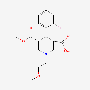 molecular formula C18H20FNO5 B4922367 dimethyl 4-(2-fluorophenyl)-1-(2-methoxyethyl)-1,4-dihydro-3,5-pyridinedicarboxylate 