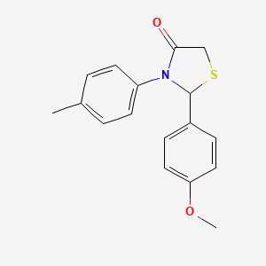 molecular formula C17H17NO2S B4922372 2-(4-methoxyphenyl)-3-(4-methylphenyl)-1,3-thiazolidin-4-one 