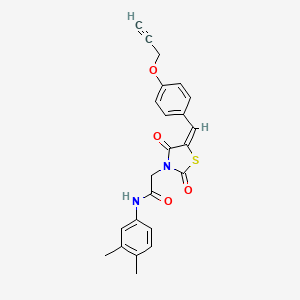 molecular formula C23H20N2O4S B4922377 N-(3,4-dimethylphenyl)-2-{2,4-dioxo-5-[4-(2-propyn-1-yloxy)benzylidene]-1,3-thiazolidin-3-yl}acetamide 